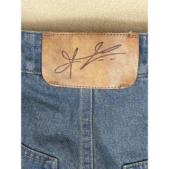 Fine Culture‎ Ebony Jeans Mens L Blue Fireman Latch Custom Seam Work Baggy Fit - Picture 14 of 16